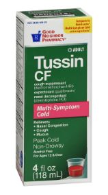 SYRUP COUGH Q-TUSSIN 4OZ BT CHERRY FLAVOR - Cough Relief